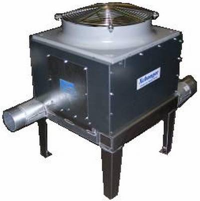 Air cooled blower aftercooler with access panel
